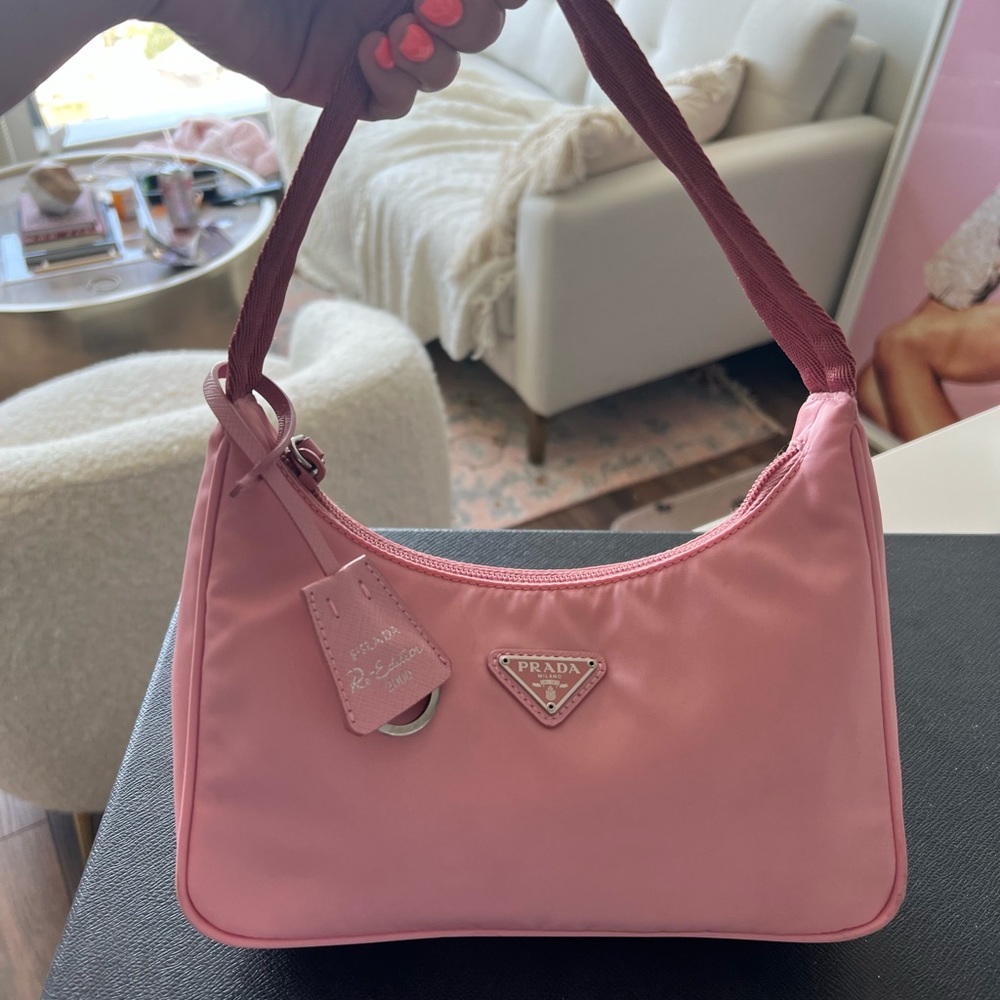Pink Prada Nylon Re-Edition 2000 Bag